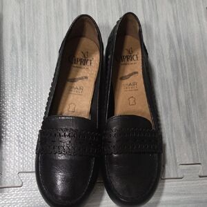 Caprice Black Women's Leather Loafers